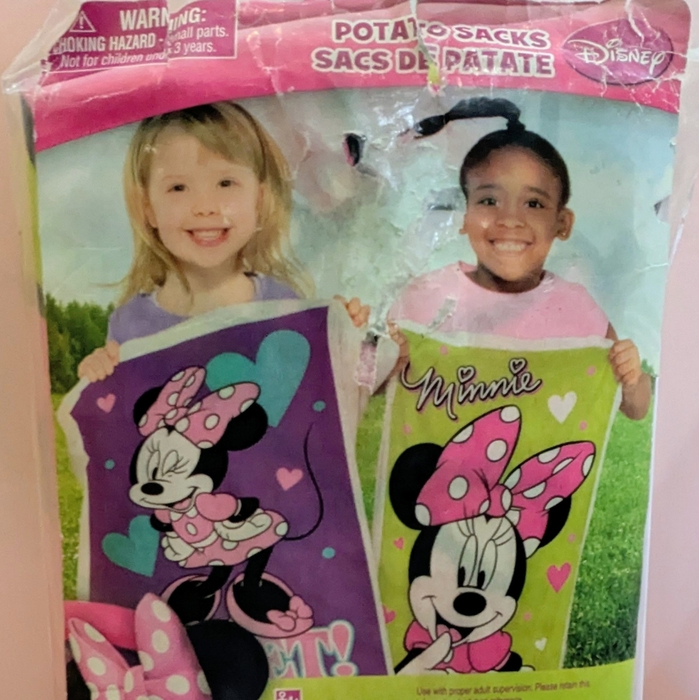 Disney Potato Sack Race Bags Minnie Collection Kids Party Activity 4 Pieces